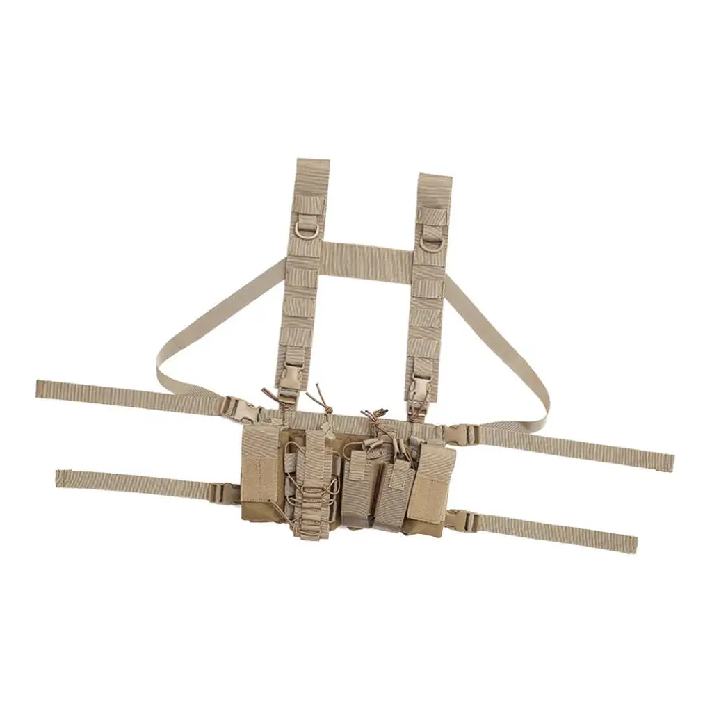 Women Men Outdoor MOLLE Vest Pockets Waistcoat Combat Chest Rig Hunting Belt