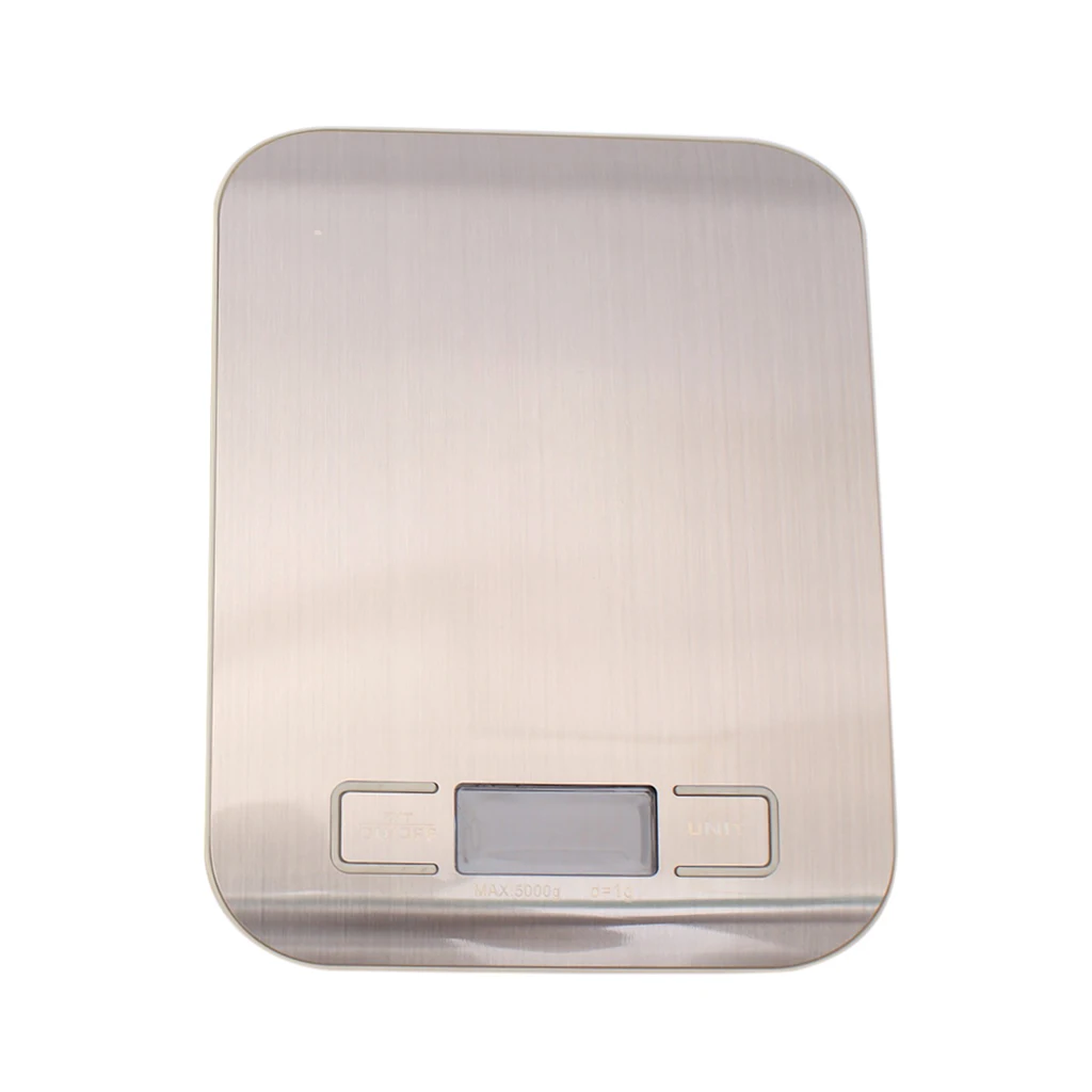 Drop Ship 11 LB / 5000g Electronic Digital Kitchen Food Scale Stainless Steel LED Display Weight Balance Scales Measuring Tool