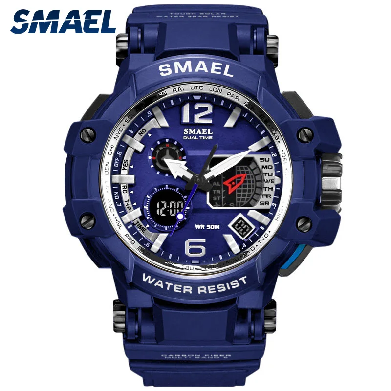 SMAEL 1509 Men White Digital Watch Men‘s Sport Watches Electronic Military Wrist watch Male Waterproof Clock Relogios Masculino 