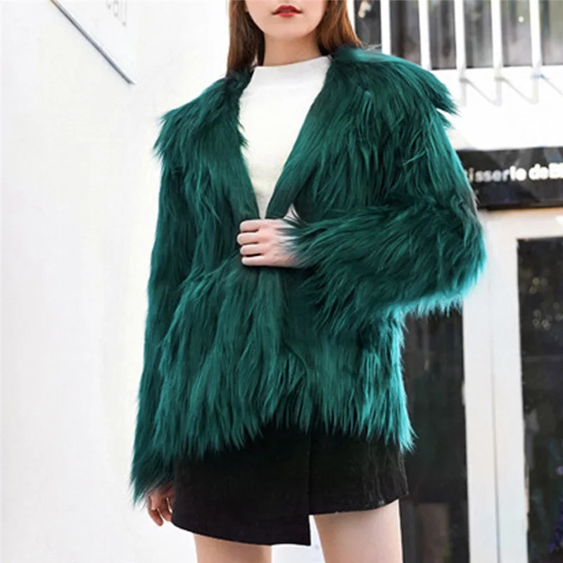 Женское пальто, модное пальто из искусственного меха, модная женская зимняя однотонная куртка с капюшоном, пальто, теплое с длинными