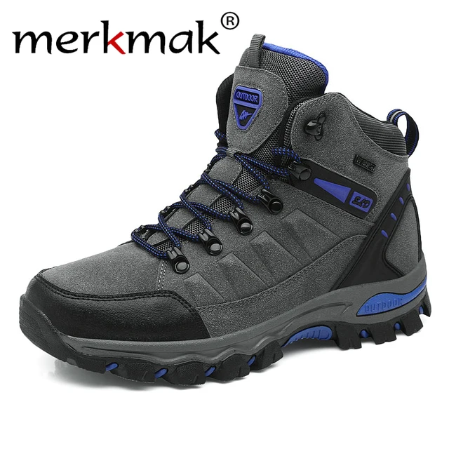 US $18.20 Merkmak Hot Sale Winter Boots Men Shoes Waterproof Outdoor Snow Boots Fur Warm Casual Men Shoes Non