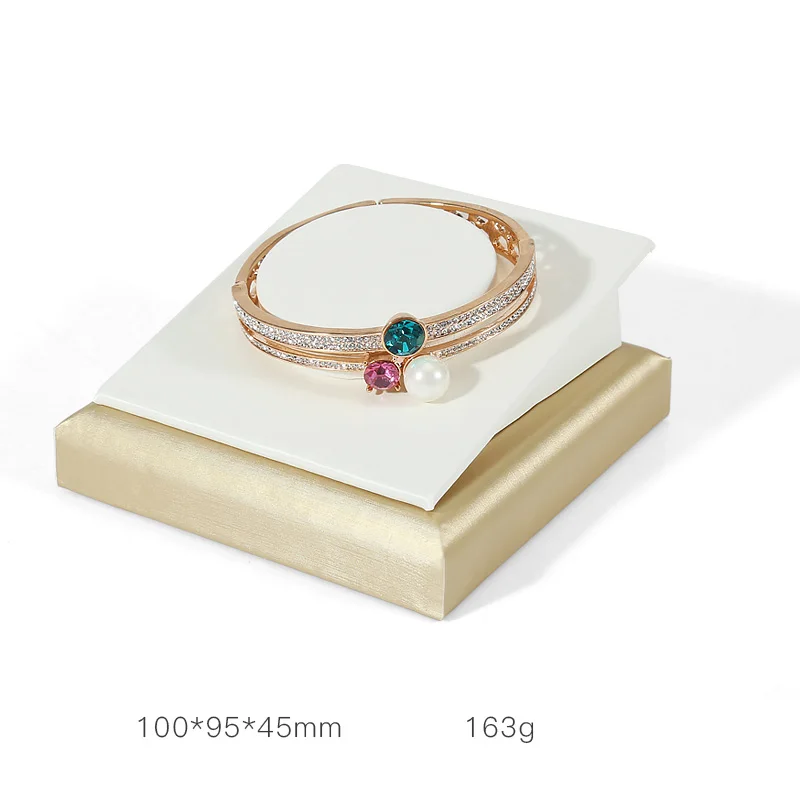 Bracelet seat DIGU бежевый pu кожаный ювелирный нефритовый дисплей реквизит оконная подвеска кольцо стойка для ювелирных изделий - Цвет: Bracelet seat