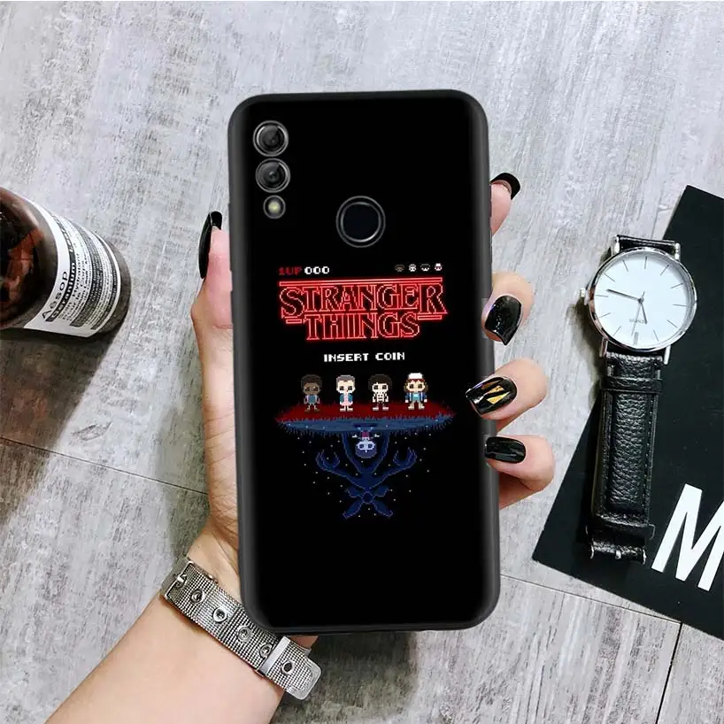 Очень странные дела черная крышка чехол для телефона для huawei Y9 Y5 Y6 Y7 Honor 10 9 Lite 9X8X8 S 8A фотоаппаратов моментальной печати 7S 7A 10i 20i V20 Coque Капа - Цвет: BA287-10