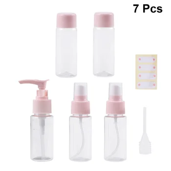 

7pcs Portable Makeup Box Bottle Cosmetic Separated Bottle Empty Spray Travel Bottle (Pink)