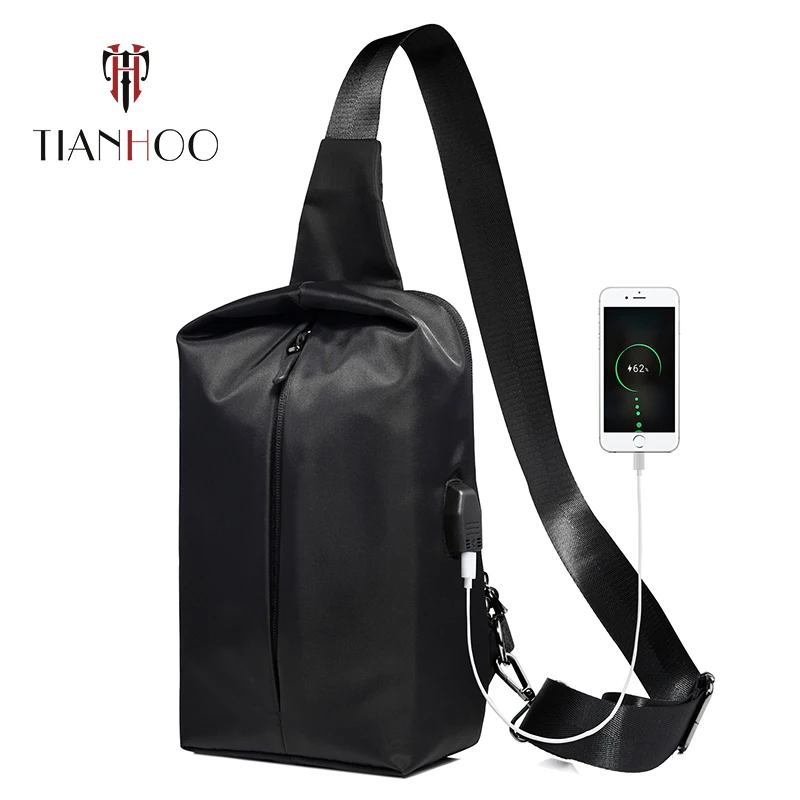 

TIANHOO high quality Casual Men's Chest Bags Simple Travel Shoulder Crossbody Bag