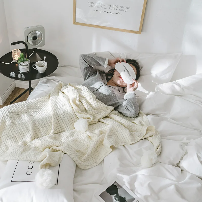 

New Style Multi-color Knitted Blanket Cotton Tailstock Nap Blanket Thread Blanket Air Conditioner Blanket Living Room Sofa Cover