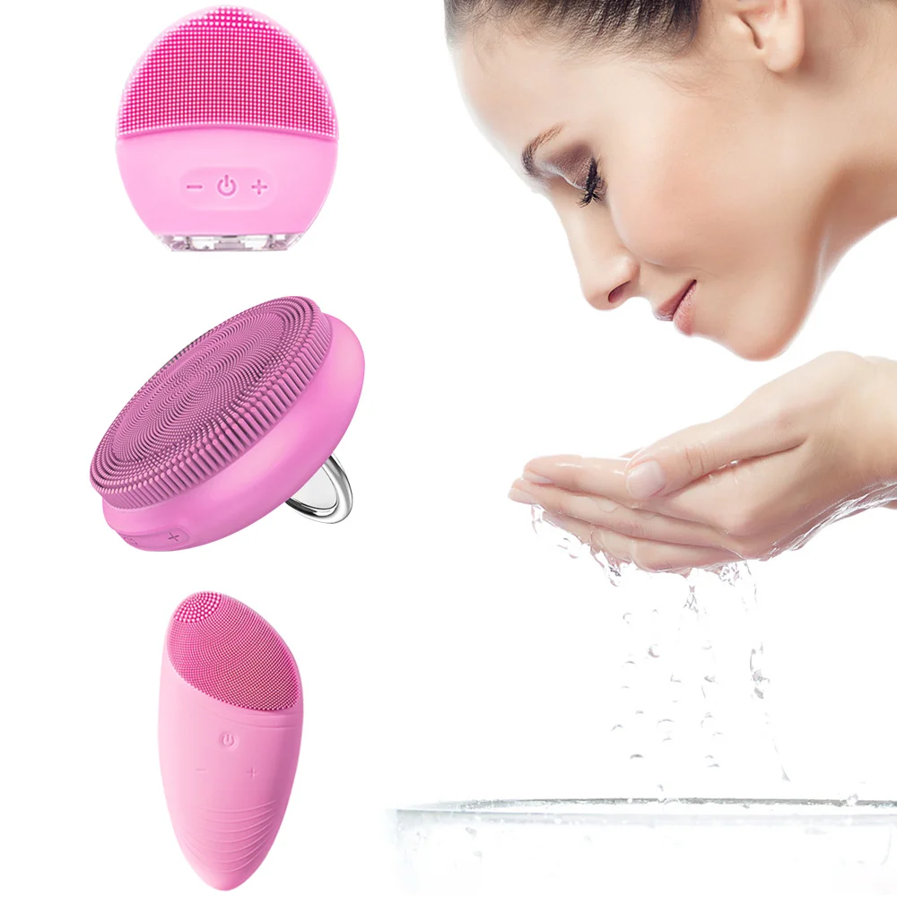 

Electric Silicone Facial Cleansing Brush Sonic Vibration Massage USB Rechargeable Smart Ultrasonic Deep Cleaning Beauty Tool