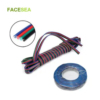 

20M 50M 4pin LED Extension Cable Wire 4 colors Blue/Red/Green/Black Wire Cord for DC12V SMD 5050 3528 RGB led Strip Lights 22AWG