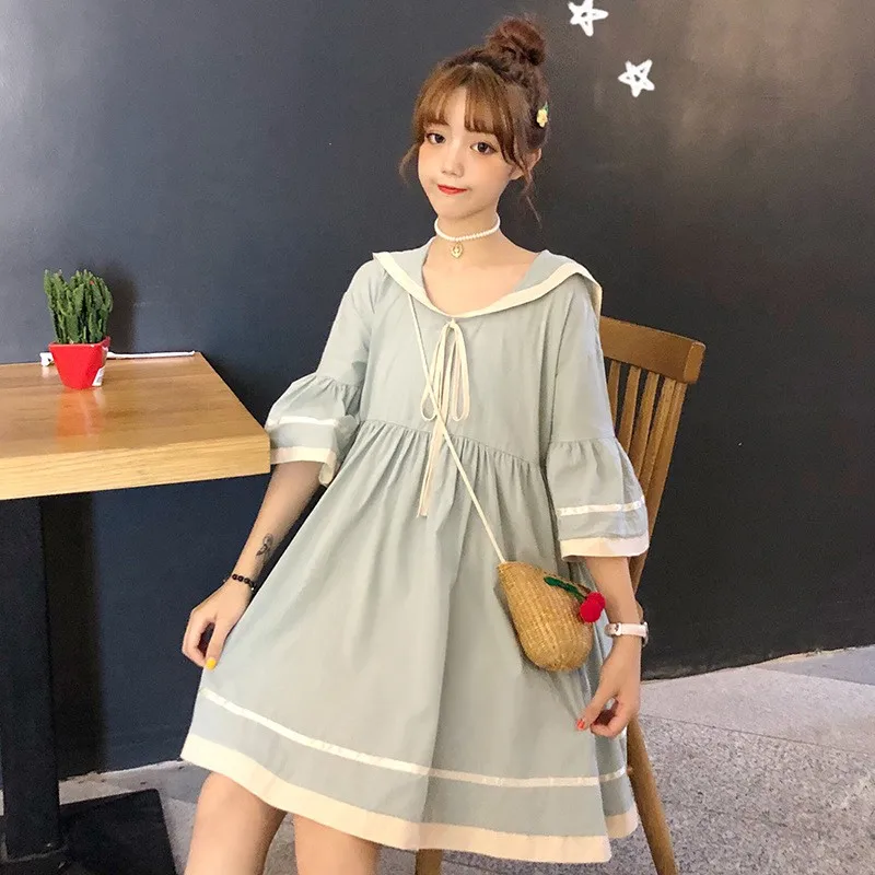 WLace Up три четверти рукав женское мини платье Vestido осень милая кукла женское платье Талия темперамент милое плиссированное платье