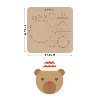 

Scrapbooking wood moulds die cut scrapbook DIY little bear handmade crafts making decor supplies dies template
