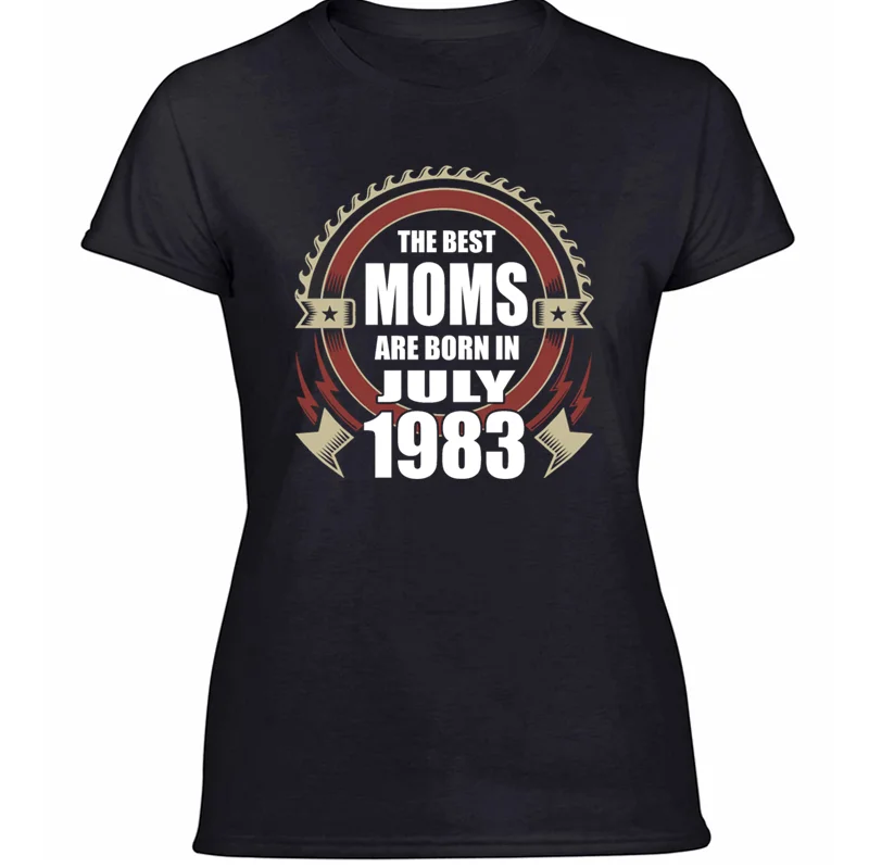 Забавная футболка с надписью «The Best Moms Are Born In July 1983» повседневные футболки одежда в стиле комиксов интересный хип-хоп