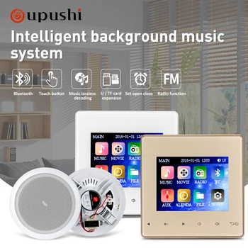 

Oupushi B3+TD202 MINI wall amplifier with ceiling speaker Background music controller HIFI sound quality