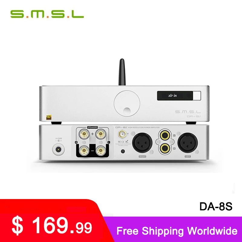 SMSL DA-8s NJW1194 80 Вт полностью сбалансированный цифровой усилитель мощности с Bluetooth DA8S