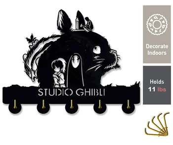 

Ghibli Studio My Neighbor Totoro Wall Hooks Key Hooks | Handmade Home Decor | Key Holder for The Home | Creative Gifts for Kids.