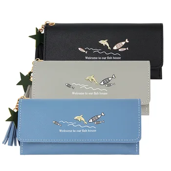 

2019 Fashion Womens Wallets Simple Zipper Purses Black Pink Gray Red Long Section Clutch Wallet Soft PU Leather Money Bag
