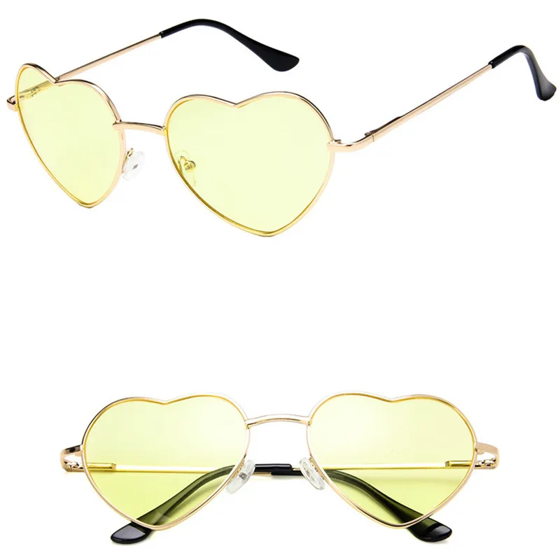 Женские солнцезащитные очки в форме сердца, женские брендовые дизайнерские модные солнцезащитные очки с прозрачными океанскими линзами, розовые женские солнцезащитные очки UV400