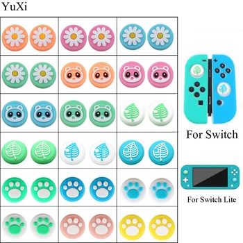 

YuXi 2Pcs Gaming Rubber Thumb stick Grip Cover for Switch Lite Joycon Controllers Switch Analog Joy Con Joystick