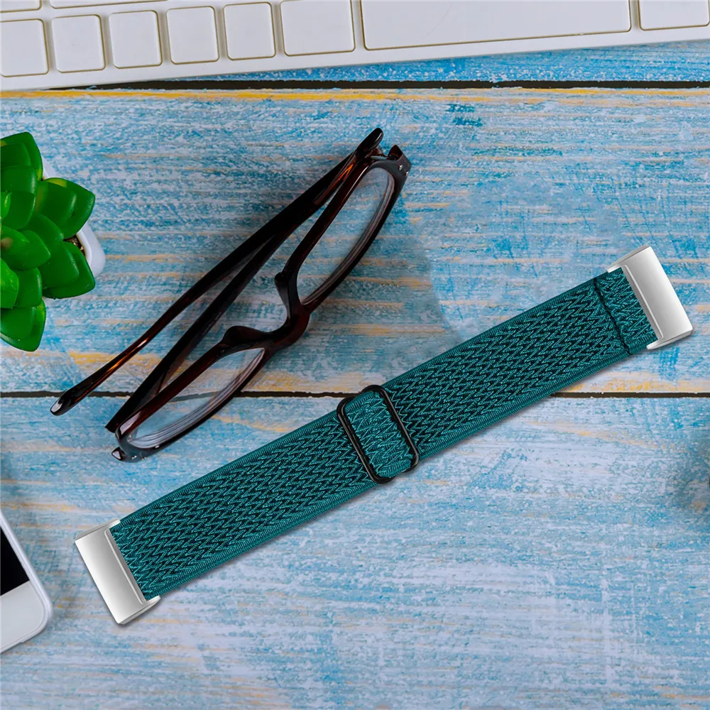 Essidi New Nylon Elastic Bracelet Band Loop For Fitbit Charge 5 4 3 2 Woven Sports Watch Wrist Strap For Fitbit Charge 3 4 se