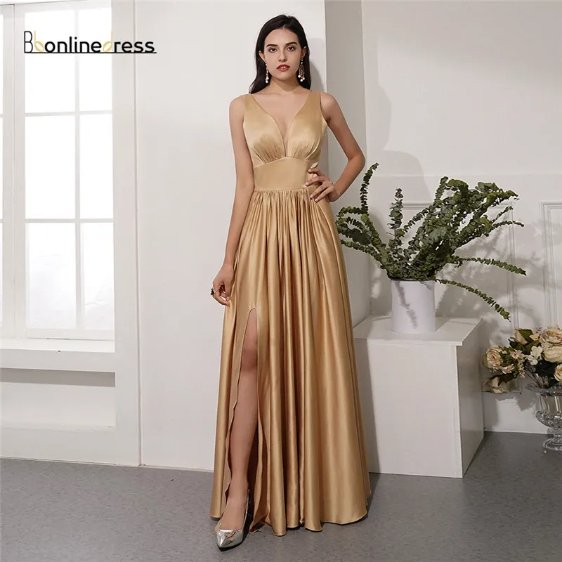 

New Listing Long Evening Dress A-Line Sleeveless Evening Dresses Pleat Floor Length Formal Party Gowns Vestidon-de-festa-longo