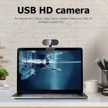 

1080P Full HD USB Web Camera with Microphone for Video Conference Live Streaming Digital USB Video Recorder Home Office
