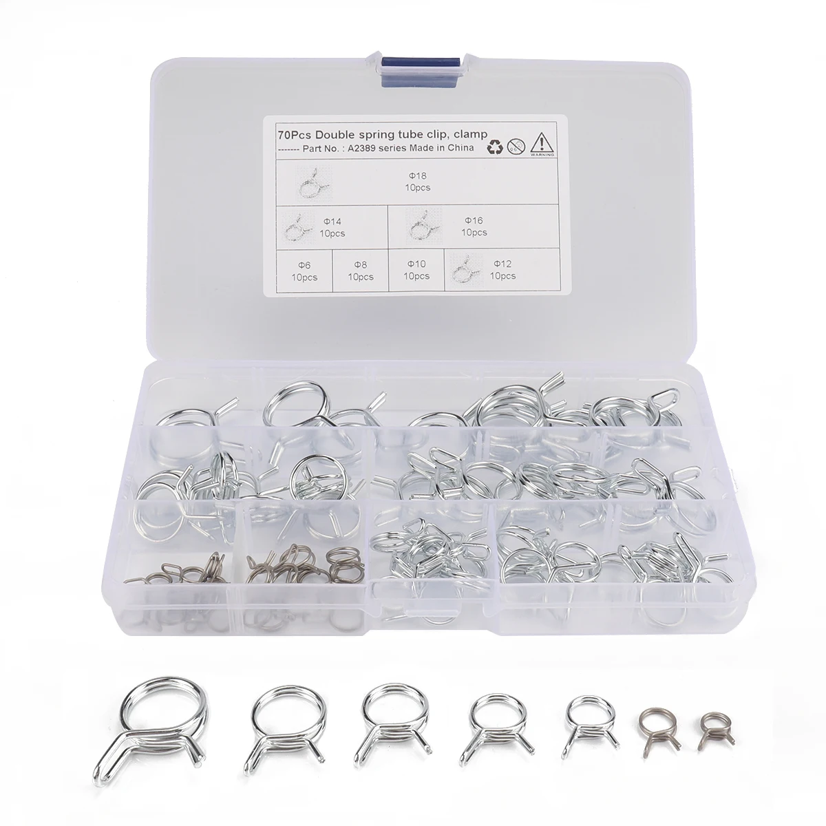 Fuel Line Spring clamps Assortment Stainless steel Automobiles