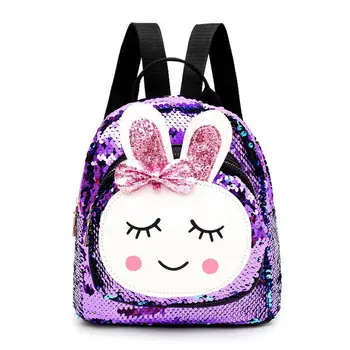 

Kids Girls Shiny Sequins Backpack Glitter Bling Rucksack School Travel Daypack Shoulder Bag