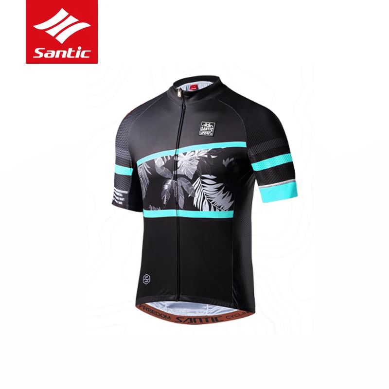 M8C02128B Santic 8 стиль мужской короткий рукав Велоспорт Джерси лето дышащий MTB дорожный велосипед Топ быстросохнущая Pro Спорт на открытом воздухе Футболка с рисунком "Верховая езда" - Цвет: M8C02128B