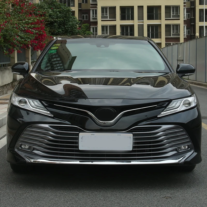 Армейский зеленый Для Toyota восьмого поколения Camry передняя планка декоративная планка Бампер анти-столкновения яркий бар декоративные аксессуары - Цвет: Армейский зеленый