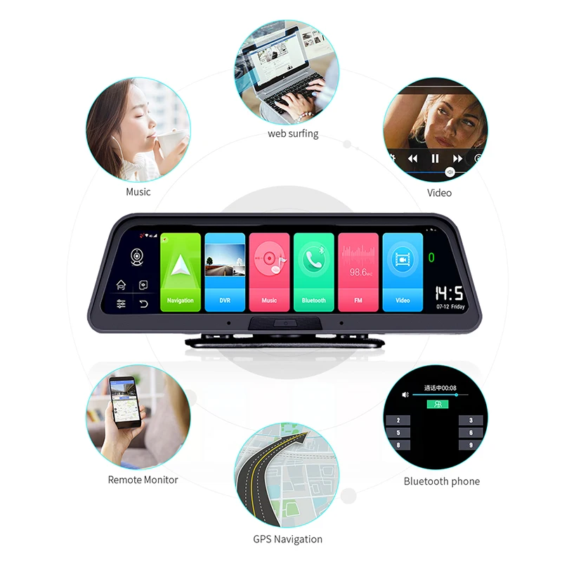 Автомобильный видеорегистратор LDZDSEE 4G ADAS 2 ГБ + 32 Гб Full HD 1080P камера Android 8 1 GPS WIFI