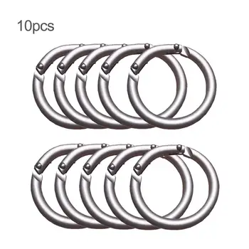 

10pcs Spring O-Ring Buckles Clip Handbags Round Carabiner Zinc Alloy Carabiner Hooks Snap Clip Supplies