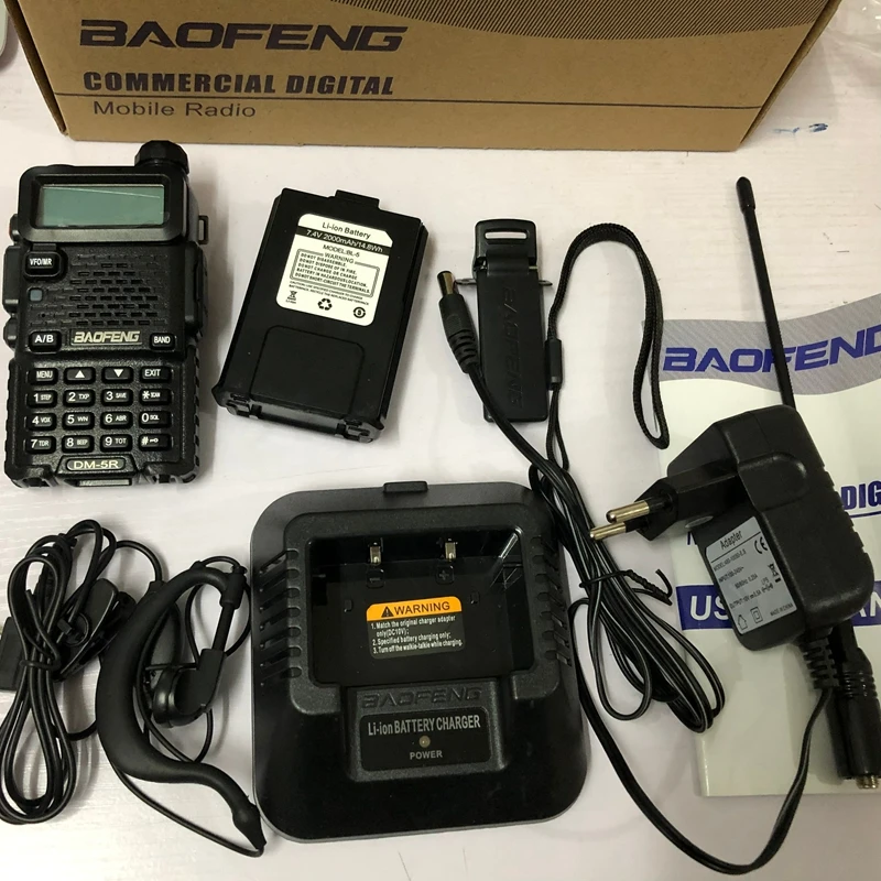 Baofeng DM5R DMR Digitall& аналоговая рация VHF UHF 136-174 400-480Mhz 2000mAh 128CH портативный радиоприемопередатчик