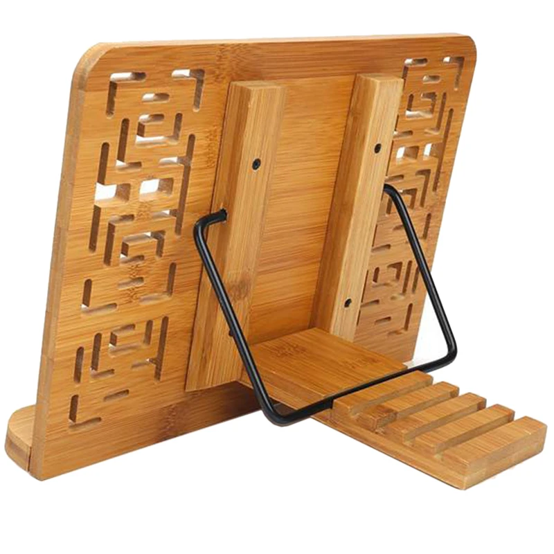 

New Foldable Tablet Textbook / Music File Holder / Desk Bookcase with Retro Hollow Elegant Pattern