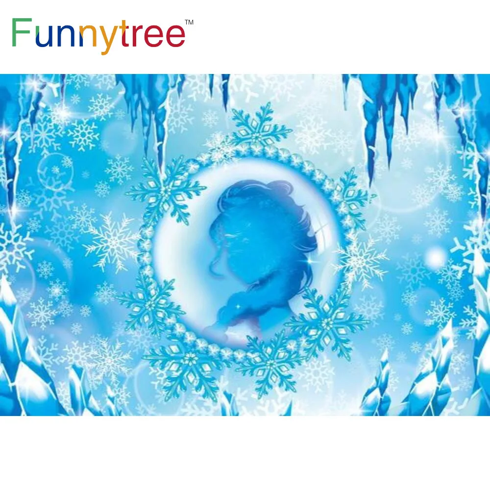 Фон Funnytree с изображением замерзшей вечеринки зимней принцессы Декор на день