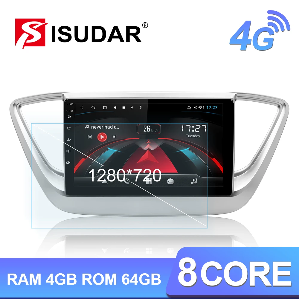 Isudar H53 4G Android 1 Din Auto Radio Für Hyundai/Solaris/Verna 2017 2018 Auto Multimedia 8 Core R