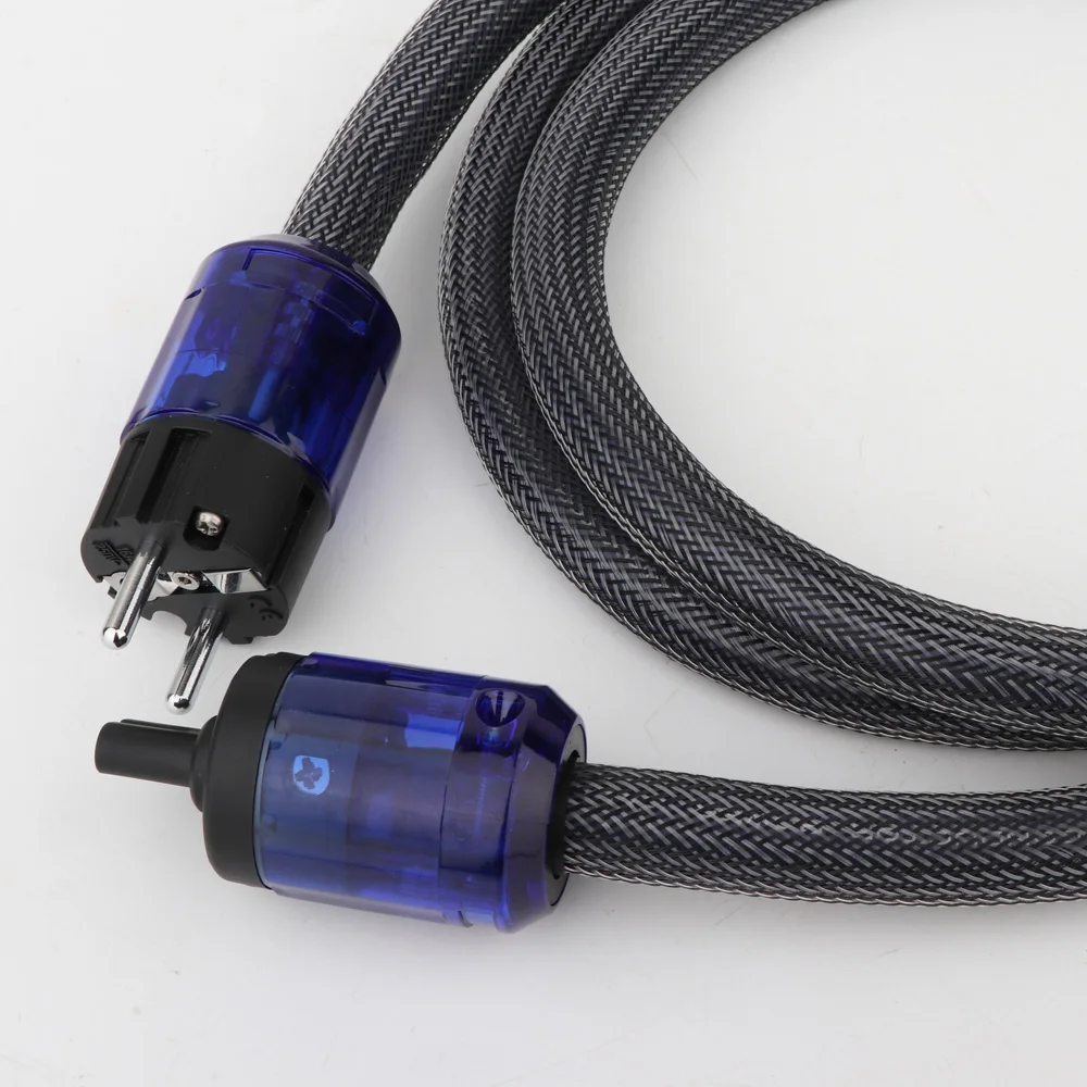 Hi Fi PCOCC медные End Аудиофильные кабели питания EU Schuko силовой кабель с рисунком 8 IEC AMP