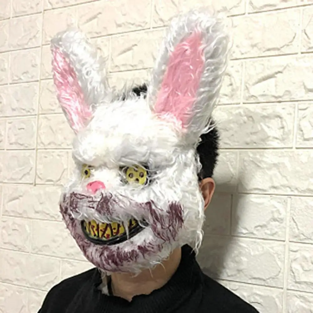 Безопасный экологически чистый дышащий подходит для вечеринки на Хэллоуин с привидениями дом сцена украшение кровавая маска кролика