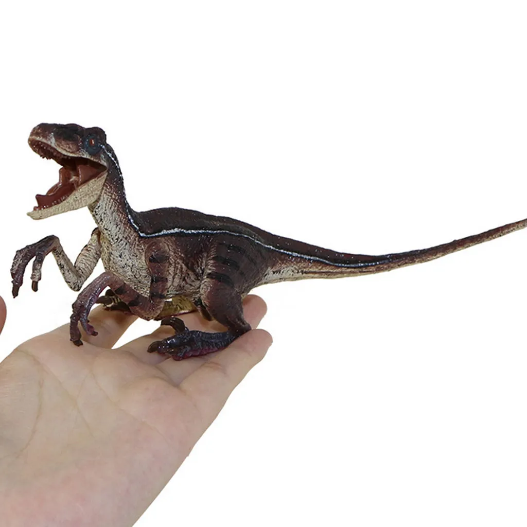 Jurassic Wild Life Simulated Velociraptor Toy Play Set Plastic Play Toys World Park Dinosaur Model Action Figures Kids Boy Gift