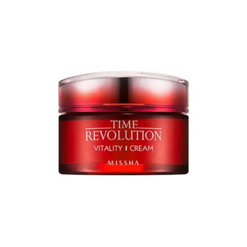 MISSHA Time Revolution Vitality Cream 50ml Original Korea Face Cream Wrinkle Remove Anti Aging Wrinkle Firming Skin Facial Cream portable clothes rolling bead stain bubble cleaner ball spot cleaner clothes in time to remove crubbing cleaning scrubbing