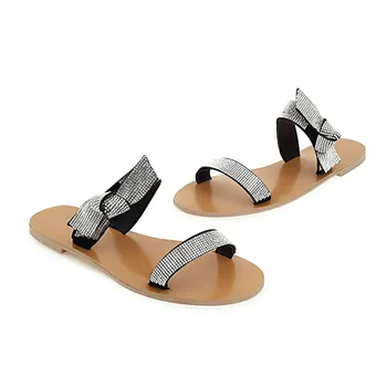 

Big Size Personalized Sequin sandals summer flat sandals ladies women shoes woman