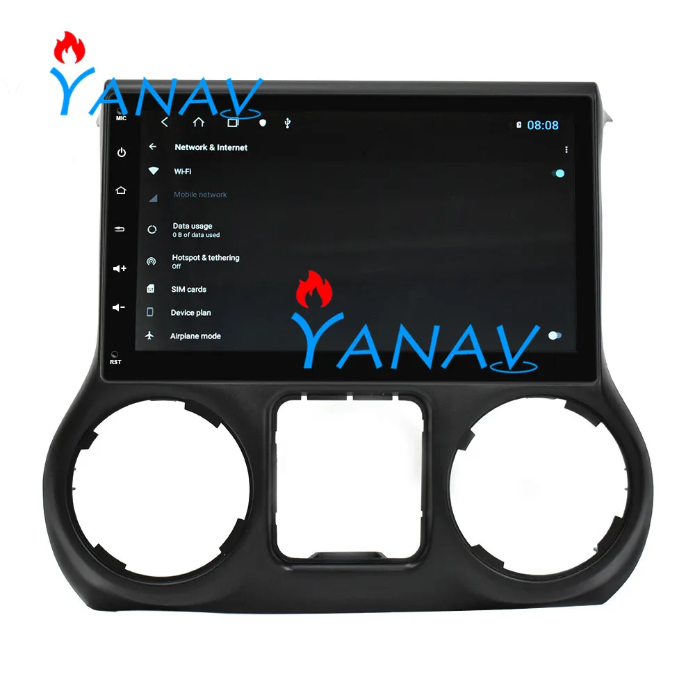 Автомобильный dvd плеер 10 1 дюйма восемь ядер IPS экран Android GPS навигация для Jeep Wrangler