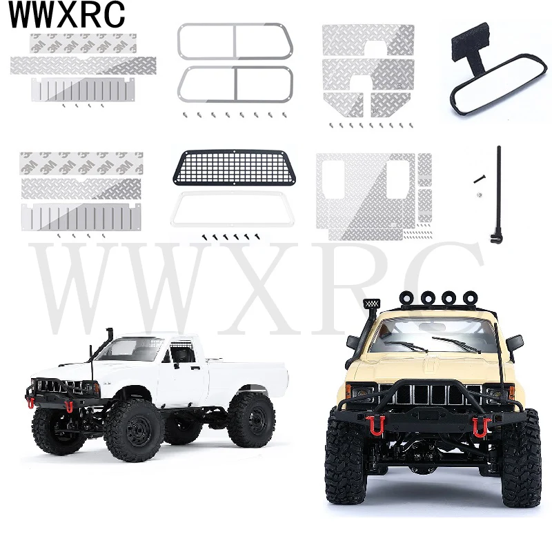 WWXRC металлический OP имитация украшения аксессуары Diy для WPL C14 C24 C24-1 1/16 RC сетка окна