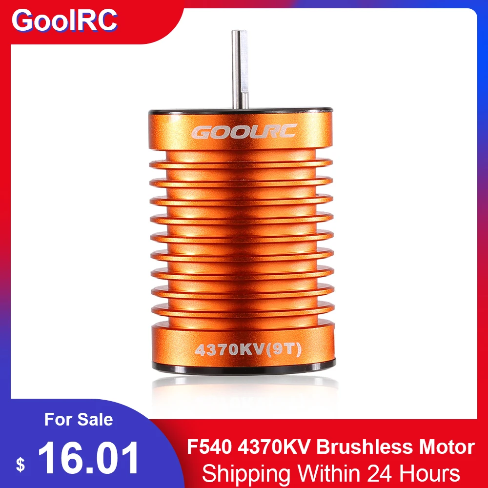 GoolRC F540 4370KV водонепроницаемый бесщеточный двигатель для 1/10 RC автомобилей WLtoys 12428