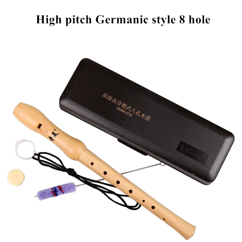 Gravador de Madeira para Clarinete Soprano com 8 Instrumento Musical Buracos Germágico Vertical Barroco Flauta Chinesa - - Image 2