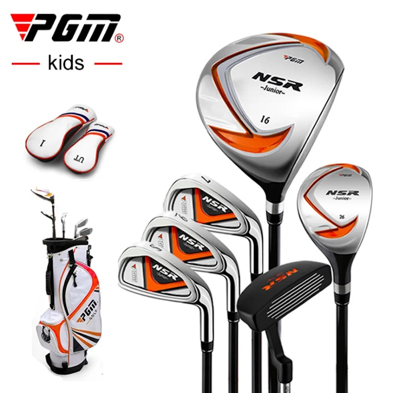 PGM Kids Golf NSR Clubs Set Junior Right Handed Stainless Steel Children  Beginners Practice 6pcs Pole with Bag JRTG006 Wholesale