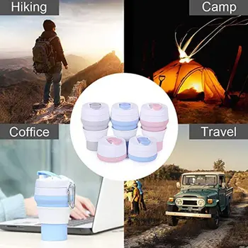 

Foldable Portable Coffee Cup Silicone Outdoor Reusable Telescopic Water Cups Q0KF