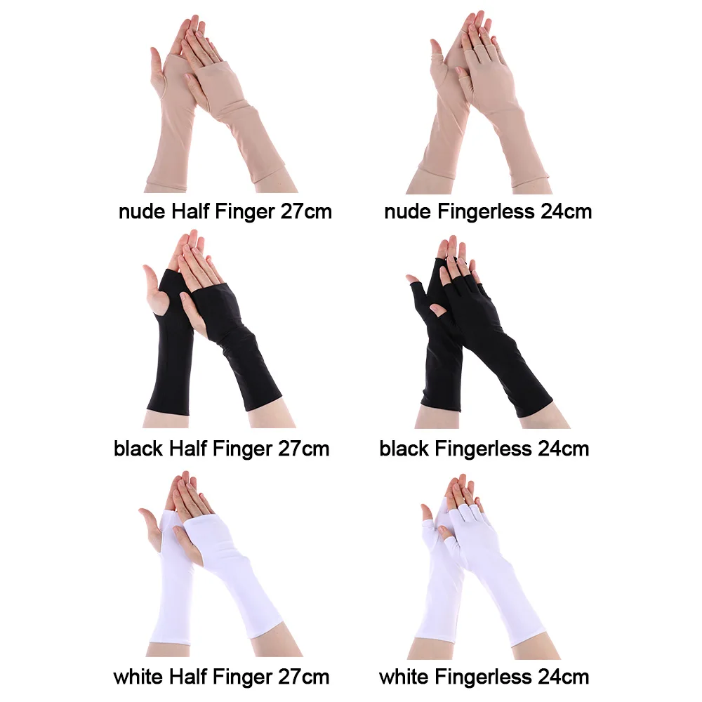 Motorcycle Gloves Sports Gloves Cycling Gloves Sunscreen Protection Fingerless Long Gloves Women Arm Cool Summer Motorcycle Driving Accessory