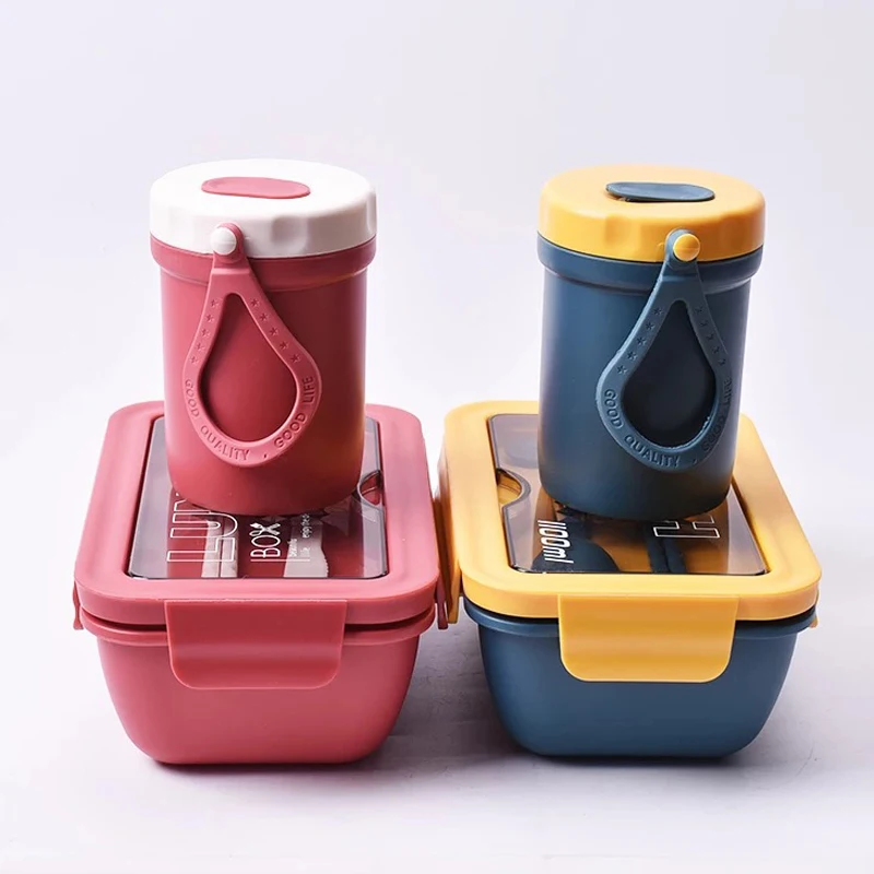 Low Price Nuevo microondas almuerzo caja para contenedores con compartimentos. Caja de Bento estilo japonés a prueba de fugas contenedor de alimentos para los niños con vajilla R6qXeWYw7