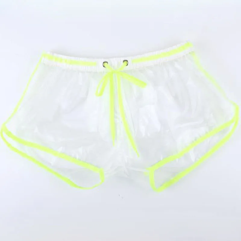 Сетчатые мужские шорты, сексуальные пляжные шорты, мужские шорты в сеточку, мужские шорты для сцены, свободные, открытые, синие, красные, черные, белые