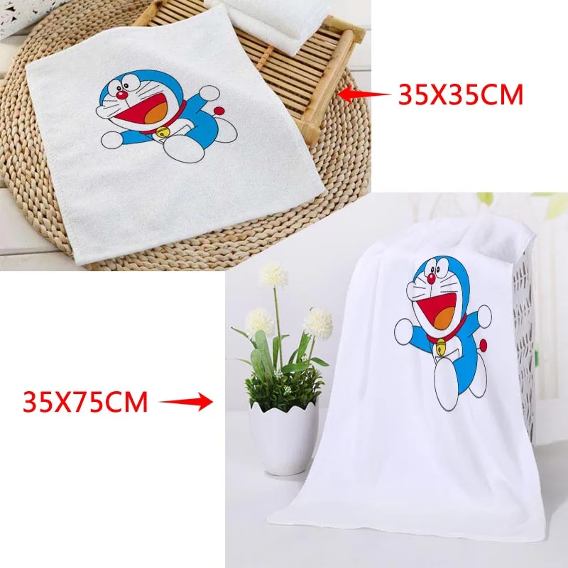 Горячее предложение на заказ Doraemon печать полотенца s квадратные прямоугольные полотенца Размер 35x35 см 35x75 см хлопок полотенце для лица Ткань индивидуальный логотип - Цвет: 7