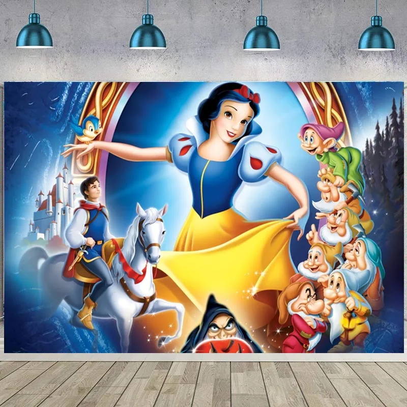 Princess Photo Backdrop Prince Charming Castle Girl Happy Birthday Party Photography Background Photocall Prop Banner | Электроника
